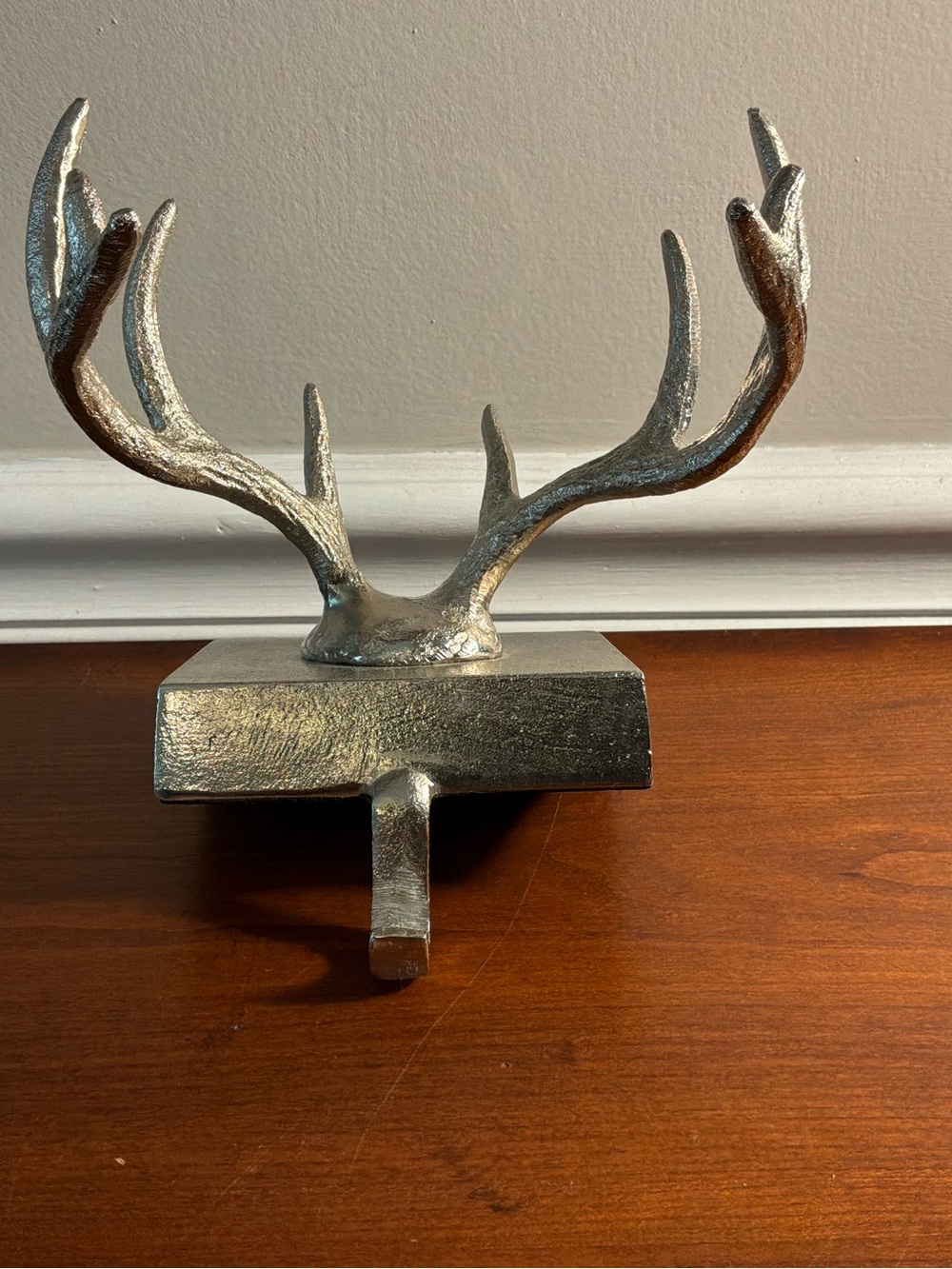 West Elm Silver Antler Stocking Holder
